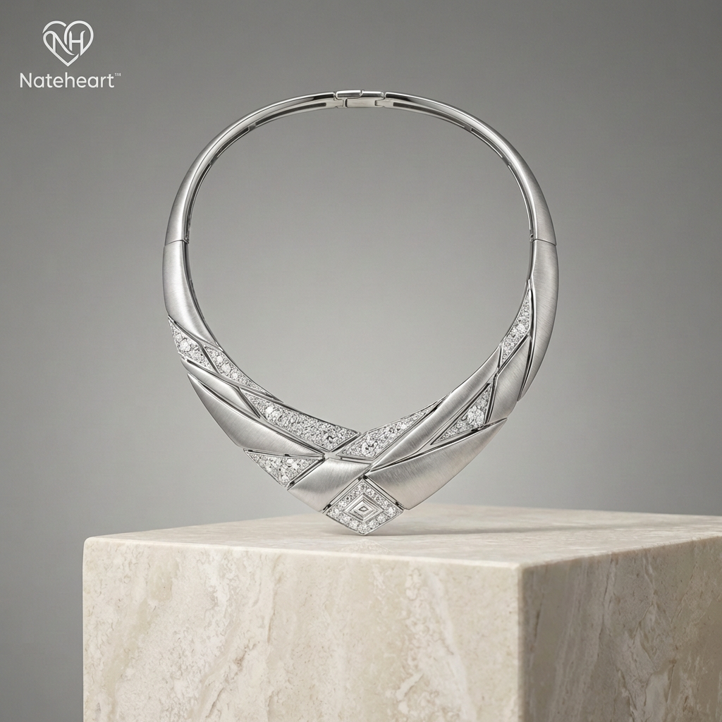 ♡ Nateheart™ Aurora Sculpt Diamond Necklace  Where light meets structure.